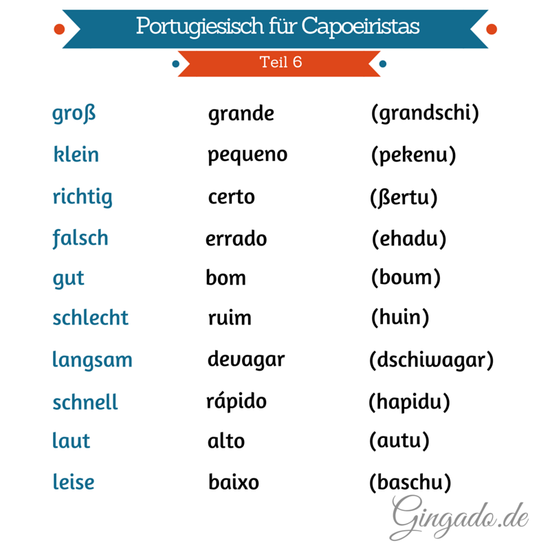 Portugiesisch für Capoeiristas - Adjektive